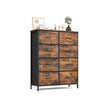 Fabric Storage Unit – Steel and MDF – Ink Black and Ebony Black – 8 Drawer Design