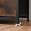 Chest of Drawers – Fabric and Metal – Rustic Brown and Black – 6 Drawers Storage Organizer Unit