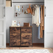 Chest of Drawers – Fabric and Metal – Rustic Brown and Black – 6 Drawers Storage Organizer Unit