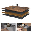 Chest of Drawers – Fabric and Metal – Rustic Brown and Black – 6 Drawers Storage Organizer Unit
