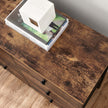 Chest of Drawers – Fabric and Metal – Rustic Brown and Black – 6 Drawers Storage Organizer Unit