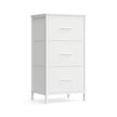 Chest of Drawers – Steel and MDF – Ink Black and Ebony Black – 3 Non-Woven Fabric Drawers