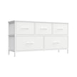 5-Drawer Chest – MDF and Steel – Rustic Brown and Ink Black – Versatile Fabric Storage Unit
