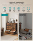 9-Drawer Chest – Steel and MDF – Rustic Brown and Ink Black – Versatile Fabric Storage Unit
