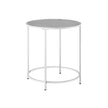 Round Side Table – Tempered Glass – Steel Frame – Versatile for Living Room and Balcony
