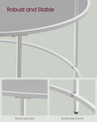 Round Coffee Table – Tempered Glass – Gold – Stable Metal Frame