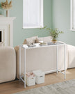 Console Table – Tempered Glass – Modern – Adjustable Legs
