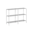 Console Table – Metal Frame and Tempered Glass – Pearl White and Slate Grey – 3 Shelves