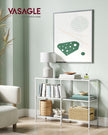Console Table – Metal Frame and Tempered Glass – Pearl White and Slate Grey – 3 Shelves