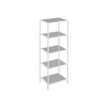 5-Tier Shelf – Tempered Glass – Pearl White and Slate Grey – Versatile Storage Rack