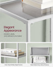 5-Tier Shelf – Tempered Glass – Pearl White and Slate Grey – Versatile Storage Rack