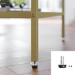 Square Side Table – Tempered Glass – Gold and Transparent – 2-Tier Design with Mesh Shelf