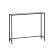 Console Table – Tempered Glass – Ink Black and Slate Grey – Modern Design with Adjustable Feet