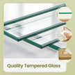 3-Tier Tempered Glass Sofa Table – Tempered Glass – Gold – Modern Storage Shelf, Easy Assembly