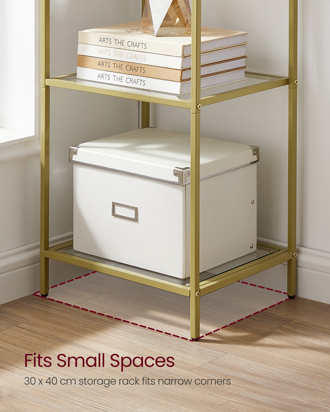 Glass Shelf Bookcase – Tempered Glass – Clear – 5-Tier Design for Versatile Storage