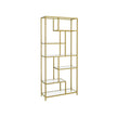 Tall Bookcase – Tempered Glass – Clear – 6-Tier Design for Versatile Display and Storage