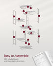 Tall Bookcase – Tempered Glass – Clear – 6-Tier Design for Versatile Display and Storage