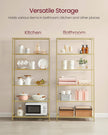 6-Tier Shelf – Tempered Glass – Metallic Gold – Versatile Storage for Home and Office