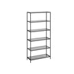 6-Tier Storage Rack – Tempered Glass – Clear – Easy Assembly