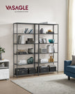 6-Tier Storage Rack – Tempered Glass – Clear – Easy Assembly