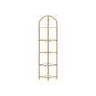 Corner Shelf Unit – Glass – Golden – 5-Tier Free Standing Storage Tower