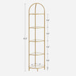 Corner Shelf Unit – Glass – Golden – 5-Tier Free Standing Storage Tower