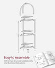 Corner Shelf Stand – Tempered Glass – Classic Black – 3-Tier Design with Metal Frame