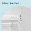 Bathroom Cabinet – Engineered Wood – Dove Gray – Wall-Mounted with 2 Mirrored Doors and Adjustable Shelf
