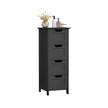 Bathroom Floor Storage Cabinet – Engineered Wood – Grey – Freestanding with 4 Drawers