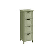 Bathroom Storage Cabinet – Wood – Laurel Green – Freestanding with 4 Drawers