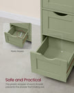 Bathroom Storage Unit – Wood – White – 4 Drawers and 1 Wardrobe Compartment