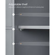 Bathroom Floor Storage Cabinet – Wood – White – Features 4 Drawers and 1 Wardrobe Compartment