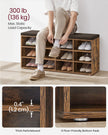 Shoe Bench – Wood – Classic White – Padded Seat with 12 Adjustable Compartments