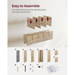 Shoe Storage Bench – Wood – Natural – 15 Open Compartments with Cushion