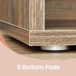 Shoe Bench – Wood – Natural Finish – Padded Seat with 15 Compartment Storage
