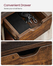 Shoe Storage Bench – Wood – White – Padded Seat with Drawer and Open Compartments