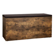 Shoe Bench – Wood – Rustic Brown – 10 Compartments with Cushion