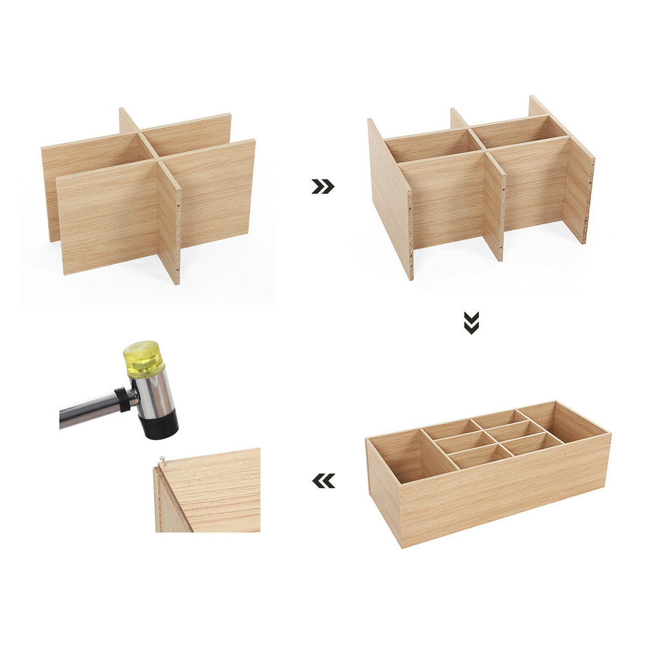 Shoe Bench – Wooden – White – 10 Compartments with Seat Cushion