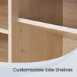 Entryway Storage Bench – Wood – Oak – 10-Compartment Shoe Organizer with Cushion