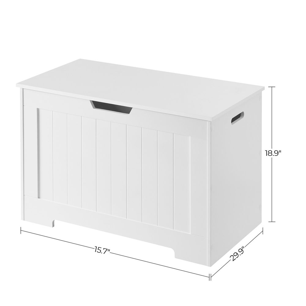 Storage Bench – MDF – White – Large Capacity for Shoes and Toys