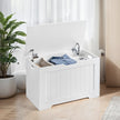 Entryway Storage Cabinet – MDF – White – Multi-functional Shoe Bench and Toy Box