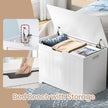 Entryway Storage Cabinet – MDF – White – Multi-functional Shoe Bench and Toy Box