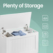 Entryway Storage Cabinet – MDF – White – Multi-functional Shoe Bench and Toy Box