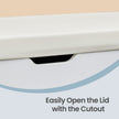 Entryway Storage Bench – Wood – White – Padded Seat with Hidden Compartments and Shelves
