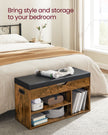 Shoe Bench – Wood – White – 3 Compartments with Storage Seat and Hidden Chest
