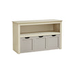 Toy Storage Unit – Wood – White – Mobile with 3 Drawers