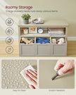 Toy Storage Unit – Engineered Wood – Sand Beige – Mobile Design with 3 Drawers