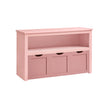 Toy Storage Unit – Wood – Jelly Pink – Mobile with 3 Drawers