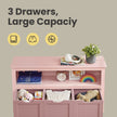 Toy Storage Cabinet – Engineered Wood – Laurel Green – Mobile with 3 Drawers