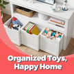 Toy Storage Cabinet – Engineered Wood – Laurel Green – Mobile with 3 Drawers